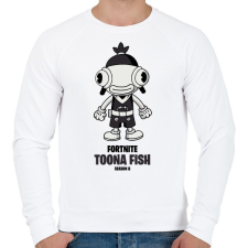 PRINTFASHION Toona Fish - Fortnite Season 8 - Férfi pulóver - Fehér férfi pulóver, kardigán