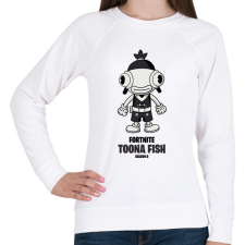 PRINTFASHION Toona Fish - Fortnite Season 8 - Női pulóver - Fehér női pulóver, kardigán