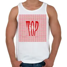PRINTFASHION TOP 5% (failure) - Férfi atléta - Fehér atléta, trikó