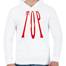 PRINTFASHION TOP 5% - Férfi kapucnis pulóver - Fehér