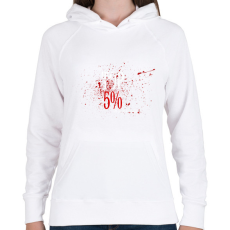 PRINTFASHION Top 5% - The perfect mindset.  - Női kapucnis pulóver - Fehér