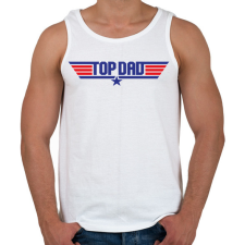 PRINTFASHION Top Dad - Férfi atléta - Fehér atléta, trikó