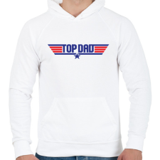 PRINTFASHION Top Dad - Férfi kapucnis pulóver - Fehér férfi pulóver, kardigán