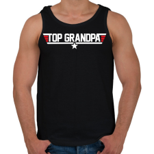 PRINTFASHION Top Grandpa - Férfi atléta - Fekete atléta, trikó