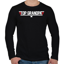 PRINTFASHION Top Grandpa - Férfi hosszú ujjú póló - Fekete férfi póló