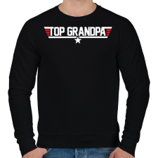 PRINTFASHION Top Grandpa - Férfi pulóver - Fekete férfi pulóver, kardigán