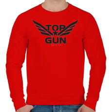PRINTFASHION TOP GUN - Férfi pulóver - Piros