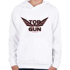 PRINTFASHION TOP GUN - Gyerek kapucnis pulóver - Fehér gyerek pulóver, kardigán