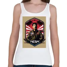 PRINTFASHION Top Gun - Női atléta - Fehér női trikó