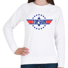 PRINTFASHION Top Gun - Női pulóver - Fehér női pulóver, kardigán