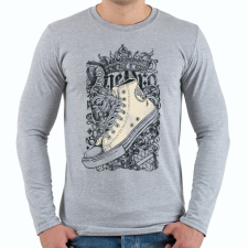 PRINTFASHION torna cipő - Férfi hosszú ujjú póló - Sport szürke férfi póló