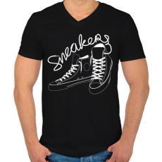 PRINTFASHION Tornacipő - Férfi V-nyakú póló - Fekete