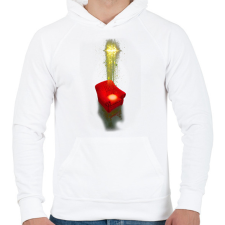 PRINTFASHION Török Edina 01 - Férfi kapucnis pulóver - Fehér férfi pulóver, kardigán