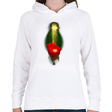 PRINTFASHION Török Edina 04 - Női kapucnis pulóver - Fehér női pulóver, kardigán