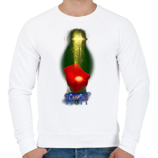 PRINTFASHION Török Edina 05 - Férfi pulóver - Fehér férfi pulóver, kardigán