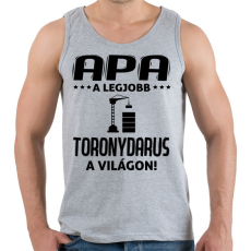 PRINTFASHION Toronydarus apa - Férfi atléta - Sport szürke