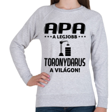 PRINTFASHION Toronydarus apa - Női pulóver - Sport szürke