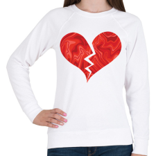 PRINTFASHION Törött szív - Női pulóver - Fehér női pulóver, kardigán