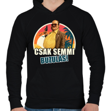 PRINTFASHION Torrente - Csak semmi buzulás! - Férfi kapucnis pulóver - Fekete férfi pulóver, kardigán