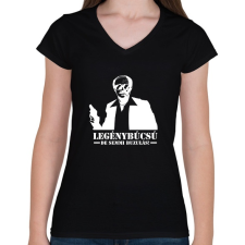 PRINTFASHION torrente legenybucsu - Női V-nyakú póló - Fekete női póló