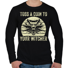 PRINTFASHION Toss a coin! - Férfi hosszú ujjú póló - Fekete