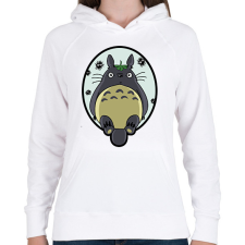 PRINTFASHION Totoro - Női kapucnis pulóver - Fehér női pulóver, kardigán