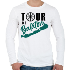 PRINTFASHION Tour de Balaton - Férfi hosszú ujjú póló - Fehér férfi póló