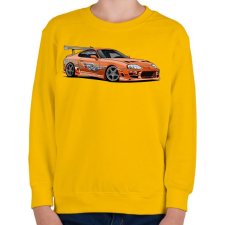 PRINTFASHION Toyota supra - Gyerek pulóver - Sárga gyerek pulóver, kardigán