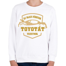 PRINTFASHION Toyotás sofőr - Gyerek pulóver - Fehér gyerek pulóver, kardigán