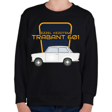 PRINTFASHION TRABANT 601 - ezzel kezdtem - Gyerek pulóver - Fekete