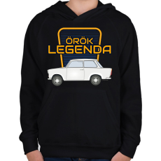PRINTFASHION TRABANT 601 - örök legenda - Gyerek kapucnis pulóver - Fekete