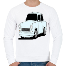 PRINTFASHION Trabant  - Férfi pulóver - Fehér férfi pulóver, kardigán