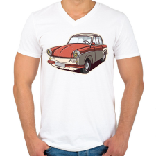 PRINTFASHION Trabant - Férfi V-nyakú póló - Fehér férfi póló