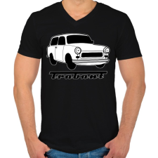 PRINTFASHION Trabant - Férfi V-nyakú póló - Fekete férfi póló