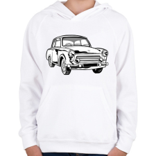 PRINTFASHION Trabant - Gyerek kapucnis pulóver - Fehér gyerek pulóver, kardigán