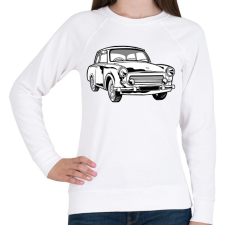 PRINTFASHION Trabant - Női pulóver - Fehér női pulóver, kardigán