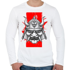 PRINTFASHION Tradicional facemask - Férfi hosszú ujjú póló - Fehér férfi póló