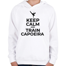 PRINTFASHION TRAIN CAPOEIRA 2 - Gyerek kapucnis pulóver - Fehér gyerek pulóver, kardigán