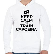 PRINTFASHION TRAIN CAPOEIRA 3 - Férfi kapucnis pulóver - Fehér