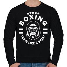 PRINTFASHION Train like a beast - Férfi pulóver - Fekete