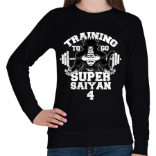 PRINTFASHION Training to go super saiyan 4 - Női pulóver - Fekete női pulóver, kardigán