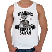 PRINTFASHION Training To Go Super Saiyan - Férfi atléta - Fehér atléta, trikó