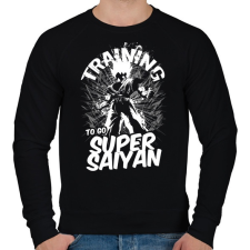 PRINTFASHION Training to go super saiyan - Férfi pulóver - Fekete férfi pulóver, kardigán