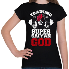 PRINTFASHION Training to go super saiyan GOD - Női póló - Fekete női póló
