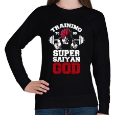 PRINTFASHION Training to go super saiyan GOD - Női pulóver - Fekete női pulóver, kardigán