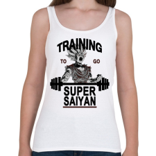 PRINTFASHION Training To Go Super Saiyan - Női atléta - Fehér női trikó