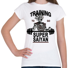 PRINTFASHION Training To Go Super Saiyan - Női póló - Fehér női póló