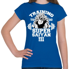 PRINTFASHION Training to go super saiyan - Női póló - Királykék