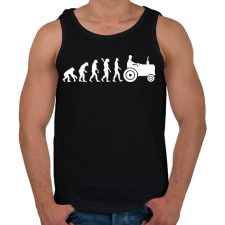 PRINTFASHION Traktor evolúció - Férfi atléta - Fekete atléta, trikó