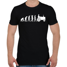 PRINTFASHION Traktor evolúció - Férfi póló - Fekete